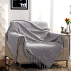 Manta Para Sofá Italiana Cinza Algodão - 135x200cm