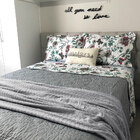 Manta Para Sofá Italiana Cinza Algodão - 135x250cm