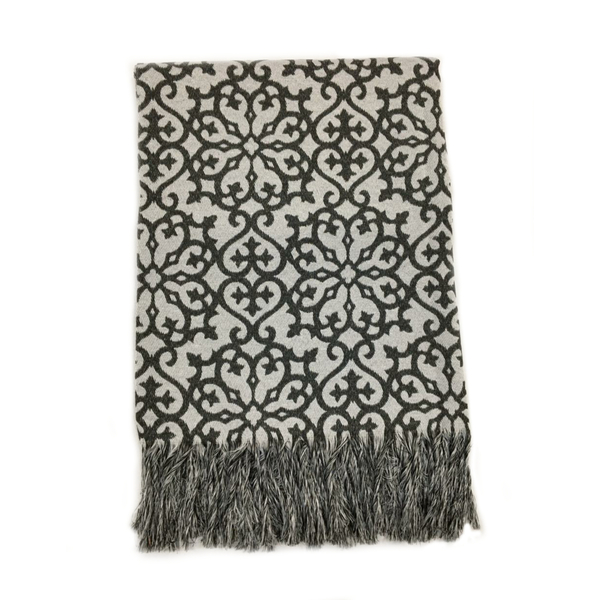 Manta Para Sofá Jacquard Protetora 2,10mx1,40m Cancún Cinza