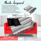 Manta Para Sofá Jacquard Protetora India6 Preto1,80x1,40