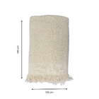 Manta para Sofá Retangular Bege