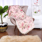 Manta Para Sofá Roseta Decorativo Floral 1,50m X 1,50m Jacqua