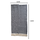 Manta para Sofá Salina Azul Marinho 1,20x1,45m Mello Tecelagem