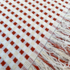 Manta Para Sofá Sella Branca e Vermelha 1,40x1,40m Sf