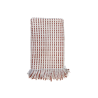 Manta Para Sofá Sella Branca e Vermelha 1,40x1,40m Sf