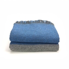 Manta para Sofá Stilo Quadriculada Azul e Cinza 2,30x1,70 m Santa Sofia