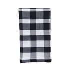 Manta para Sofá Ventura Degradê Xadrez Preta e Branca 2,60x2,30 m Guaratinguetá