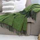 Manta Para Sofá Verde Musgo Em Chenille