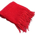 Manta Para Sofá Vermelha Em Chenille