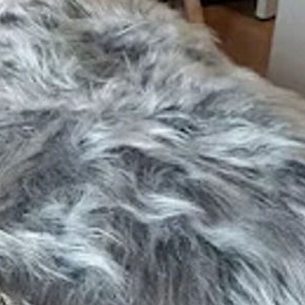 Manta Pelego 0,80x0,55 M  Cinza