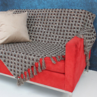 Manta Peseira Jacquard Sofá Cama Escamas14s Marrom1,80x1,40