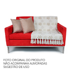 Manta Peseira Jacquard Sofá Cama Luxo Flor15s Bege1,80x1,40
