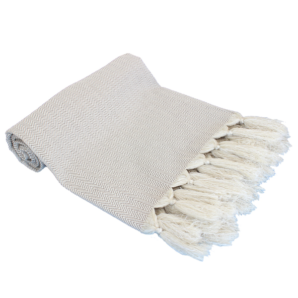 Manta Peseira Jacquard Sofá Cama Zig-zag11 Cinza 1,80x1,40