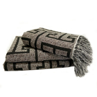 Manta Peseira Jacquard Sofá E Cama 1,60mx1,40m Creta Preta