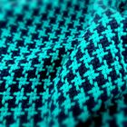 Manta Decorativa Pied Poule Rústica Verde e Azul Marinho 1,70x1,40m