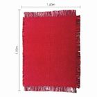 Manta Decorativa Pied Poule Rústica Vermelho e Preto 1,70x1,40m