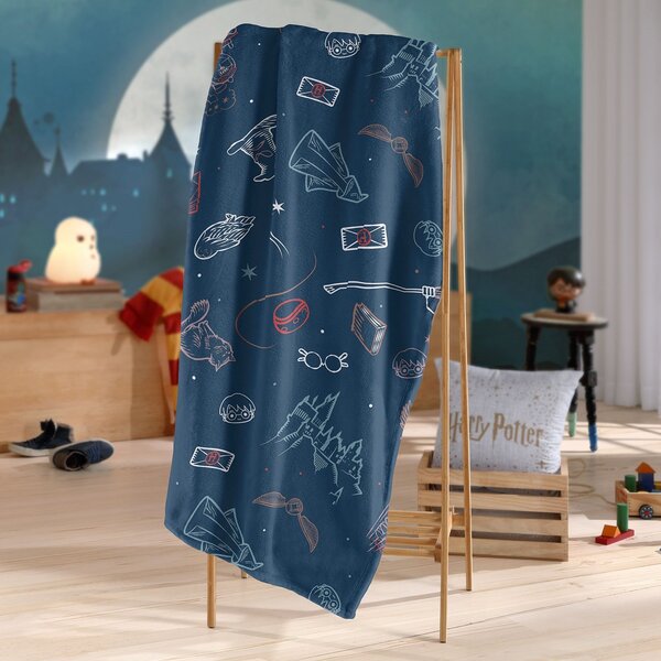 Manta Plush Licenciado Harry Potter Casal 180x220cm  Harry Po