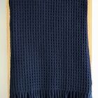 Manta Portuguesa Favos De Lã De Cordeiro Azul-marinho