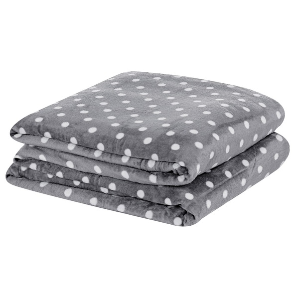 Manta Queen Balls Microfibra Decorativa 100% Poliéster - Cinza