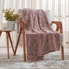 Manta Queen Brushed Microfibra Flannel 220x230 Cognac