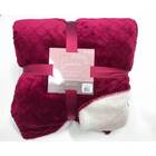 Manta Queen Sherpa Donna Dupla Face Bordô Appel