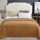 Manta Ruby Flannel Queen Decorativa 100% Poliéster - Caramel