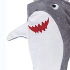 Manta Saco De Dormir Bouton Infantil Microfibra Tubarão Cinza