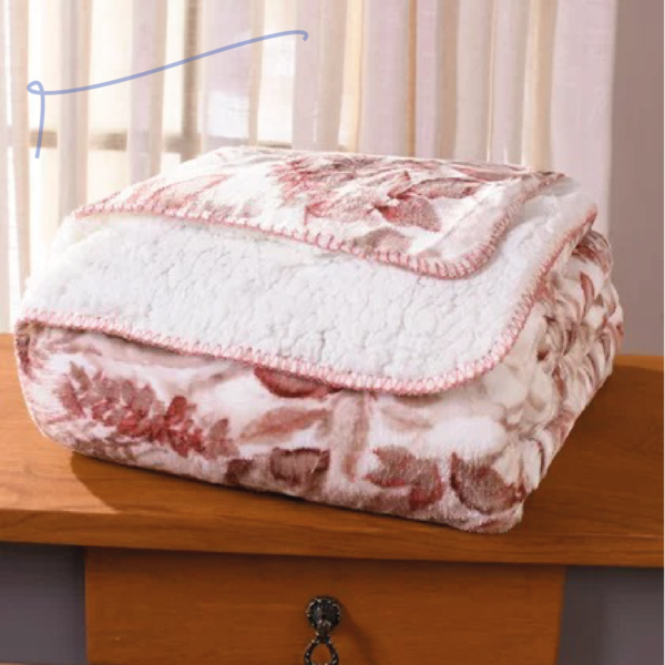 Manta Sherpa Dupla Face Toque De Carneiro Aquarelle