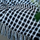 Manta Sofa Bruna 140x120cm Casa De Core Preto/branco