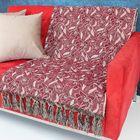 Manta Sofá Cama Jacquard Garden16s Vermelho 1,80mx1,40