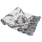 Manta Sofá Jacquard Protetor Tropical10 Black Preto1,80x1,40