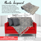 Manta Sofá Jacquard Protetora Cashmiere13s Cinza1,80x1,40