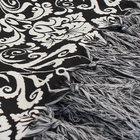 Manta Sofá Jacquard Protetora Medalhão Black8 Preto1,80x1,40