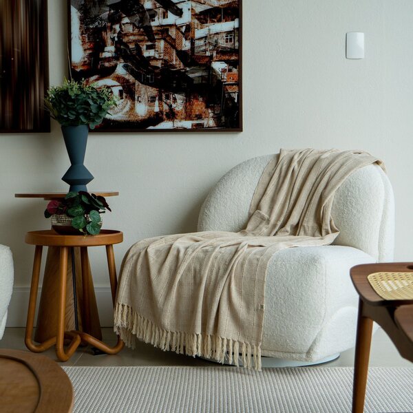 Manta Sofa Luma - Casa De Core Café/leite