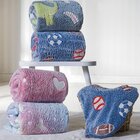 Manta Solteiro Brilha No Escuro New 150x220cm Azul Esportes