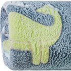 Manta Solteiro Brilha No Escuro New 150x220cm Cinza Dino