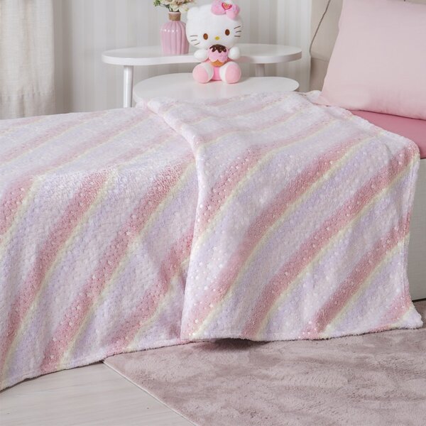 Manta Solteiro Candy Brilha No Escuro 150x220cm Rainbow