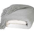 Manta Solteiro Degradê Lepper Céu Cinza