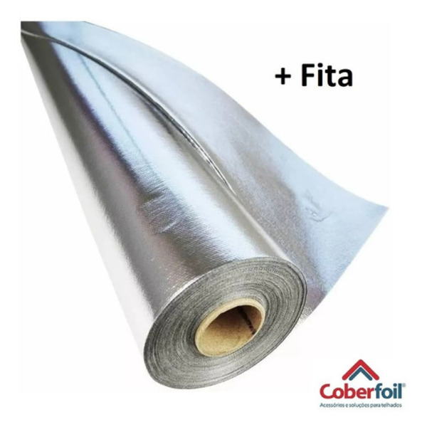 Manta Térmica P/ Telhado Dupla Face 25mx1m 25m2 + 1 Fita 50m