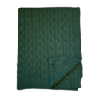 Manta Tricot Entrelace Verde Musgo