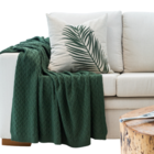 Manta Tricot Entrelace Verde Musgo