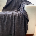 Manta Tricot Premium Cinza Chumbo