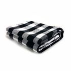 Manta Decorativa Ventura Degradê Xadrez Branco e Preto 2,60x2,30m