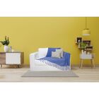 Manta Xale De Chenille Com Franja 1,20m X  X 1,80m Azul Royal