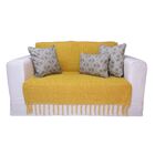 Manta Xale De Chenille Com Franja 1,20m X  X 1,80m Cor Amarelo