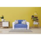 Manta Xale De Chenille Com Franja 1,20m X  X 1,80m Cor Azul R