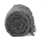 Manta Xale De Chenille Com Franja 1,20m X  X 1,80m Cor Cinza