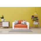 Manta Xale De Chenille Com Franja 1,20m X  X 1,80m Cor Laranja