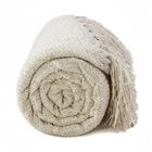 Manta Xale De Chenille Com Franja 1,20m X  X 1,80m Cor Palha