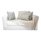 Manta Xale De Chenille Com Franja 1,20m X  X 1,80m Cor Palha